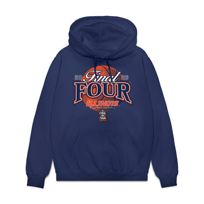 Illinois - NCAA Men's Basketball : - Final Four NCAA® March Madness® 2026 Fleece Hooded Sweatshirt-0