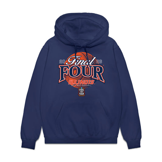 Illinois - NCAA Men's Basketball : - Final Four NCAA® March Madness® 2026 Fleece Hooded Sweatshirt-0