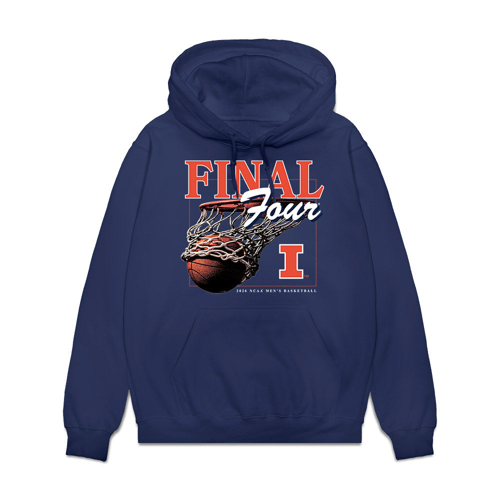 Illinois - NCAA Men's Basketball : - Final Four NCAA® March Madness® 2026 Fleece Hooded Sweatshirt-0