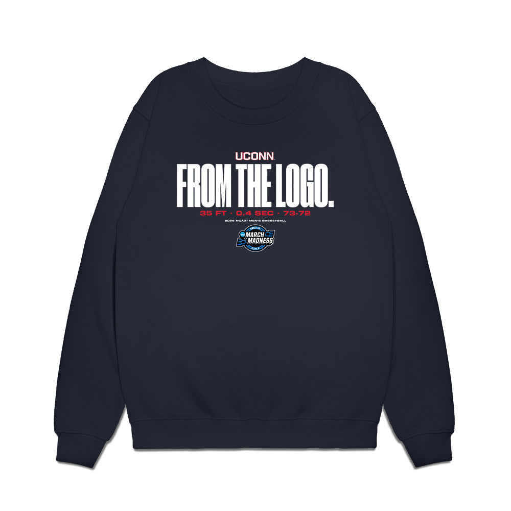 UConn - NCAA Men's Basketball : Braylon Mullins - From The Logo NCAA® March Madness® 2026 Premium Crewneck Sweatshirt-0