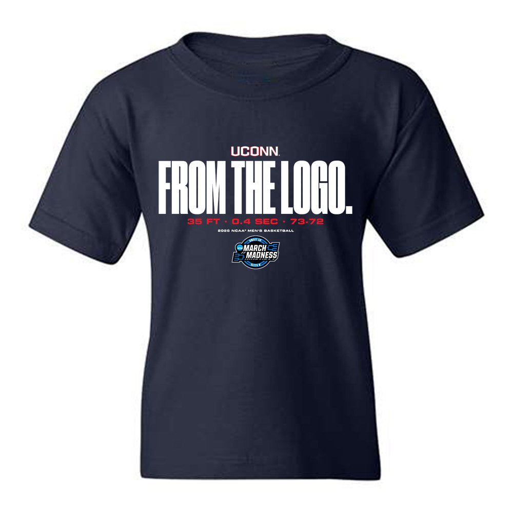 UConn - NCAA Men's Basketball : Braylon Mullins - From The Logo NCAA® March Madness® 2026 Youth T-Shirt-0