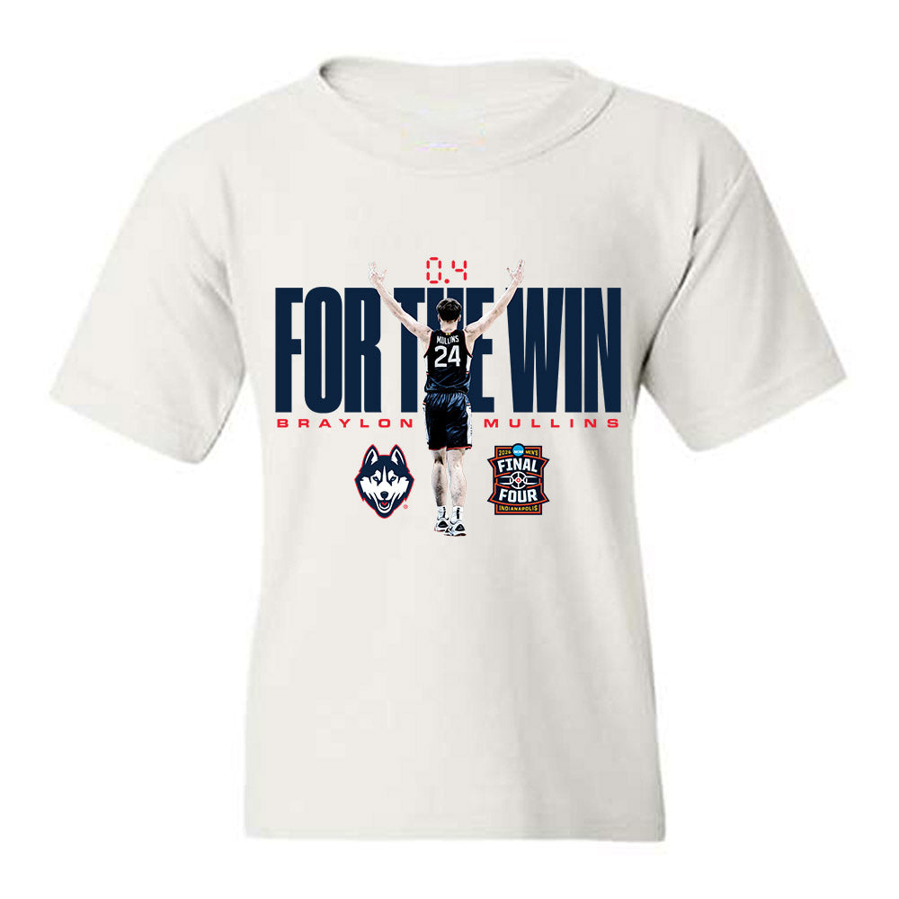 UConn - NCAA Men's Basketball : Braylon Mullins - For The Win Youth T-Shirt-0