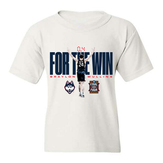 UConn - NCAA Men's Basketball : Braylon Mullins - For The Win Youth T-Shirt-0