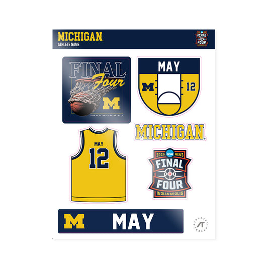 Michigan - NCAA Men's Basketball : Charlie May - Final Four NCAA® March Madness® 2026 Sticker Sheet-0