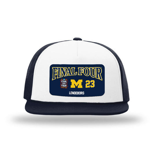 Michigan - NCAA Men's Basketball : Yaxel Lendeborg - Final Four NCAA® March Madness® 2026 Foamie Trucker Cap-0