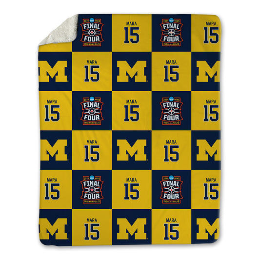 Michigan - NCAA Men's Basketball : Aday Mara - Final Four NCAA® March Madness® 2026 Blanket-0