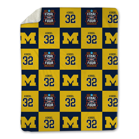 Michigan - NCAA Men's Basketball : Malick Kordel - Final Four NCAA® March Madness® 2026 Blanket-0