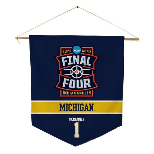 Michigan - NCAA Men's Basketball : Trey McKenney - Final Four NCAA® March Madness® 2026 Pennant - 18" x 21"-0