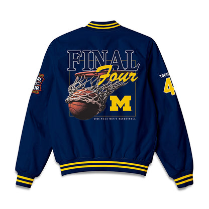 Michigan - NCAA Men's Basketball : Will Tschetter - Final Four NCAA® March Madness® 2026 Bomber Jacket-1