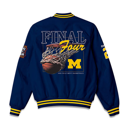 Michigan - NCAA Men's Basketball : Lorenzo Cason - Final Four NCAA® March Madness® 2026 Bomber Jacket-1