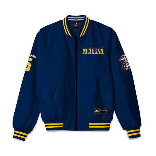 Michigan - NCAA Men's Basketball : Oscar Goodman - Final Four NCAA® March Madness® 2026 Bomber Jacket-0