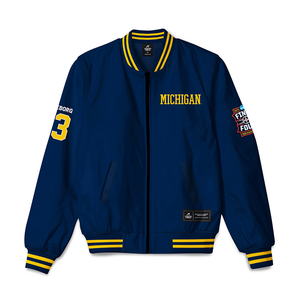 Michigan - NCAA Men's Basketball : Yaxel Lendeborg - Final Four NCAA® March Madness® 2026 Bomber Jacket-0