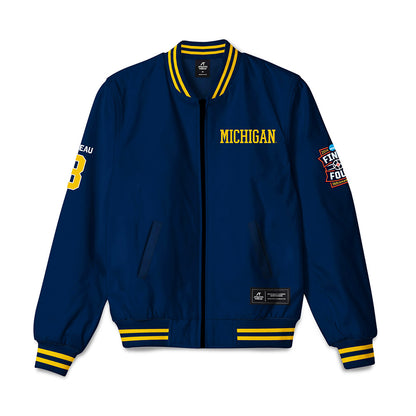 Michigan - NCAA Men's Basketball : Elliot Cadeau - Final Four NCAA® March Madness® 2026 Bomber Jacket-0