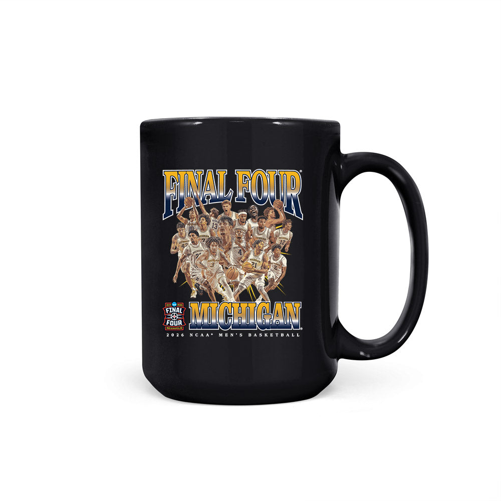 Michigan - NCAA Men's Basketball : Final Four® NCAA® March Madness® 2026 Collage Coffee Mug-0