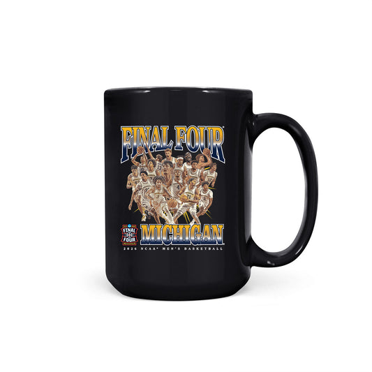 Michigan - NCAA Men's Basketball : Final Four® NCAA® March Madness® 2026 Collage Coffee Mug-0