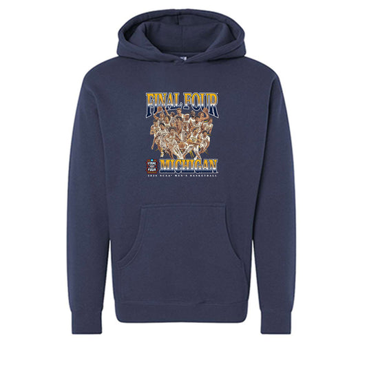Michigan - NCAA Men's Basketball : Final Four® NCAA® March Madness® 2026 Collage Hooded Pullover Sweatshirt-0