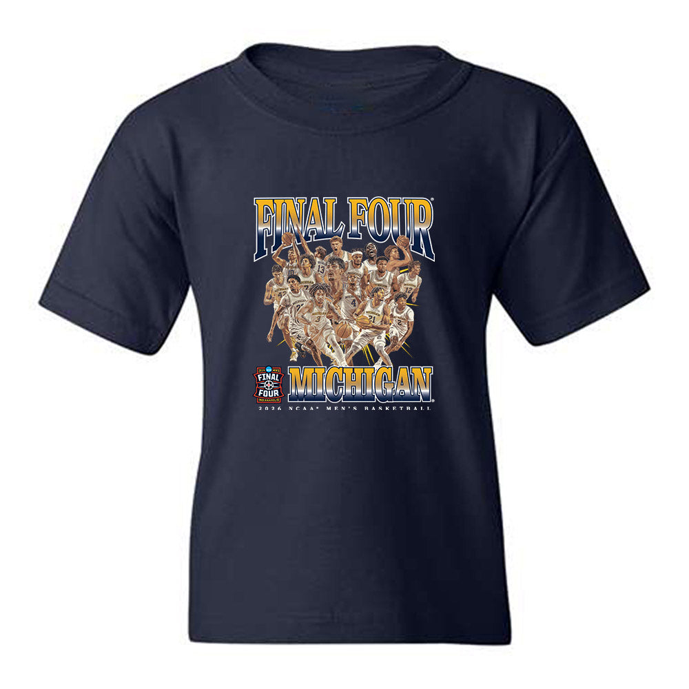 Michigan - NCAA Men's Basketball : Final Four® NCAA® March Madness® 2026 Collage Youth T-Shirt-0