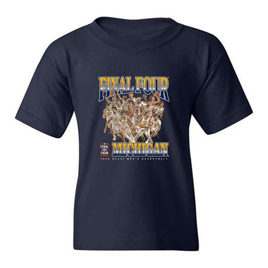 Michigan - NCAA Men's Basketball : Final Four® NCAA® March Madness® 2026 Collage Youth T-Shirt-0