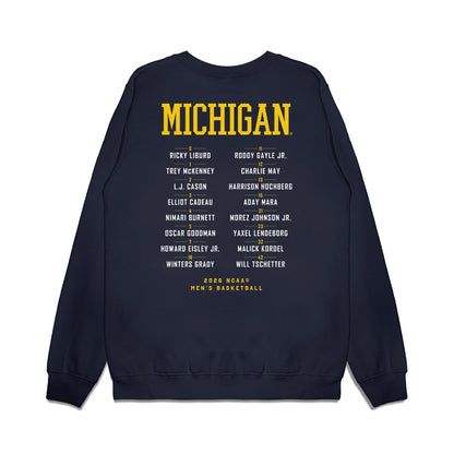 Michigan - NCAA Men's Basketball : - NCAA® March Madness® 2026 Premium Crewneck Sweatshirt-1