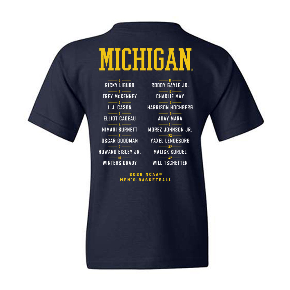 Michigan - NCAA Men's Basketball : - NCAA® March Madness® 2026 Youth T-Shirt-1