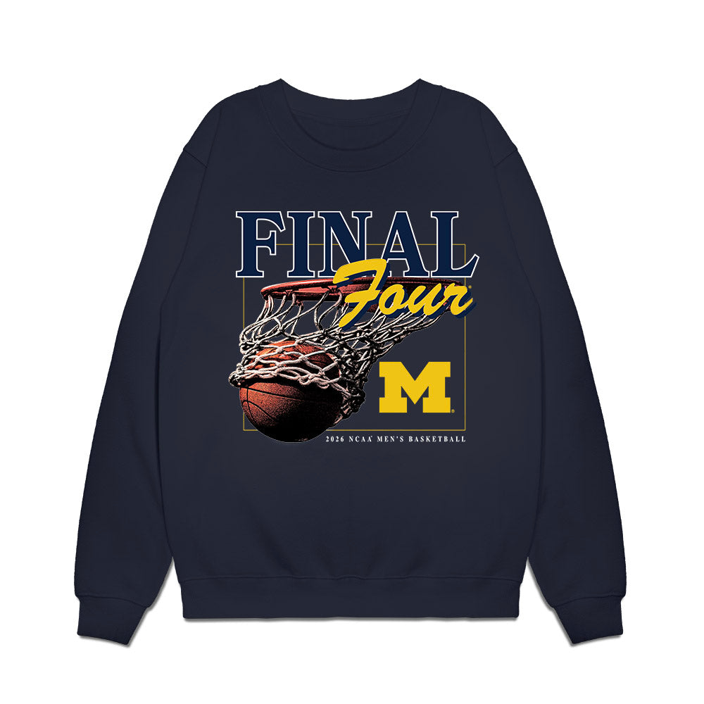 Michigan - NCAA Men's Basketball : - Final Four NCAA® March Madness® 2026 Premium Crewneck Sweatshirt-0