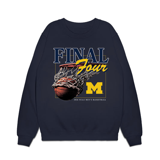 Michigan - NCAA Men's Basketball : - Final Four NCAA® March Madness® 2026 Premium Crewneck Sweatshirt-0