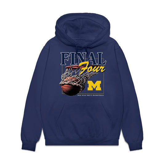 Michigan - NCAA Men's Basketball : - Final Four NCAA® March Madness® 2026 Fleece Hooded Sweatshirt-0