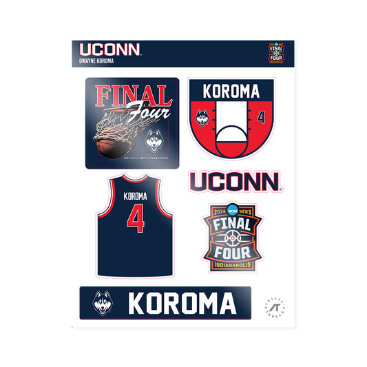 UConn - NCAA Men's Basketball : Dwayne Koroma - Final Four NCAA® March Madness® 2026 Sticker Sheet-0