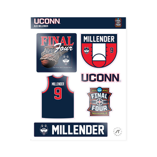 UConn - NCAA Men's Basketball : Alec Millender - Final Four NCAA® March Madness® 2026 Sticker Sheet-0