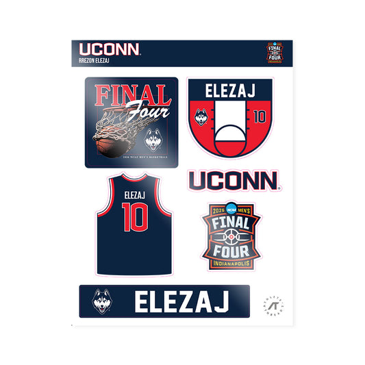 UConn - NCAA Men's Basketball : Rrezon Elezaj - Final Four NCAA® March Madness® 2026 Sticker Sheet-0
