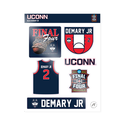 UConn - NCAA Men's Basketball : Silas Demary Jr - Final Four NCAA® March Madness® 2026 Sticker Sheet-0