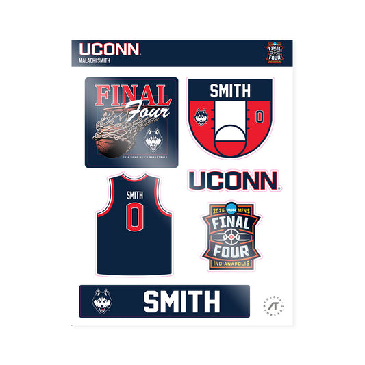 UConn - NCAA Men's Basketball : Malachi Smith - Final Four NCAA® March Madness® 2026 Sticker Sheet-0