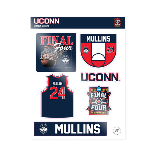 UConn - NCAA Men's Basketball : Braylon Mullins - Final Four NCAA® March Madness® 2026 Sticker Sheet-0