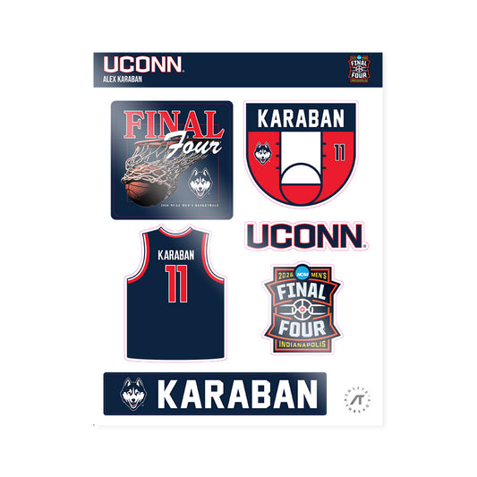 UConn - NCAA Men's Basketball : Alex Karaban - Final Four NCAA® March Madness® 2026 Sticker Sheet-0