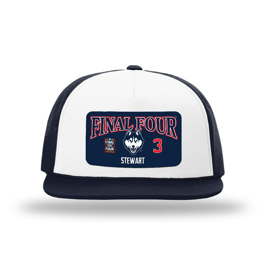 UConn - NCAA Men's Basketball : Jaylin Stewart - Final Four NCAA® March Madness® 2026 Suede Foamie Trucker Cap-0