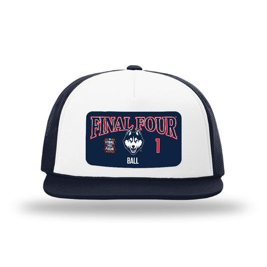 UConn - NCAA Men's Basketball : Solo Ball - Final Four NCAA® March Madness® 2026 Suede Foamie Trucker Cap-0
