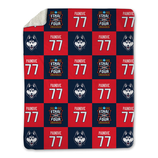 UConn - NCAA Men's Basketball : Uros Paunovic - Final Four NCAA® March Madness® 2026 Blanket-0