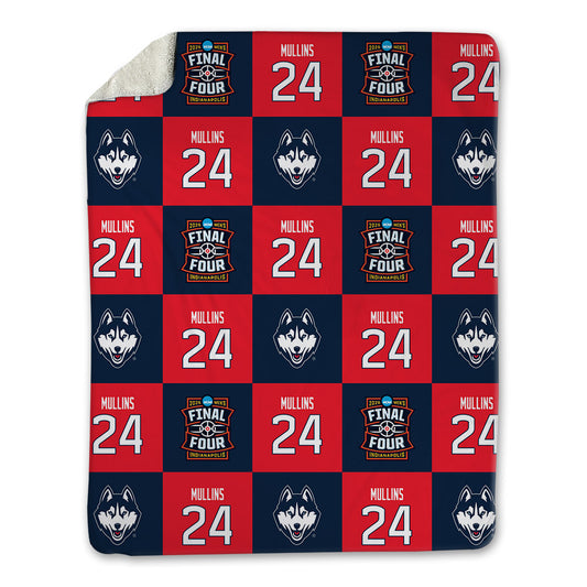 UConn - NCAA Men's Basketball : Braylon Mullins - Final Four NCAA® March Madness® 2026 Blanket-0