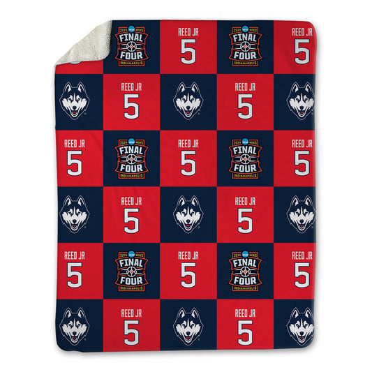 UConn - NCAA Men's Basketball : Tarris Reed Jr - Final Four NCAA® March Madness® 2026 Blanket-0