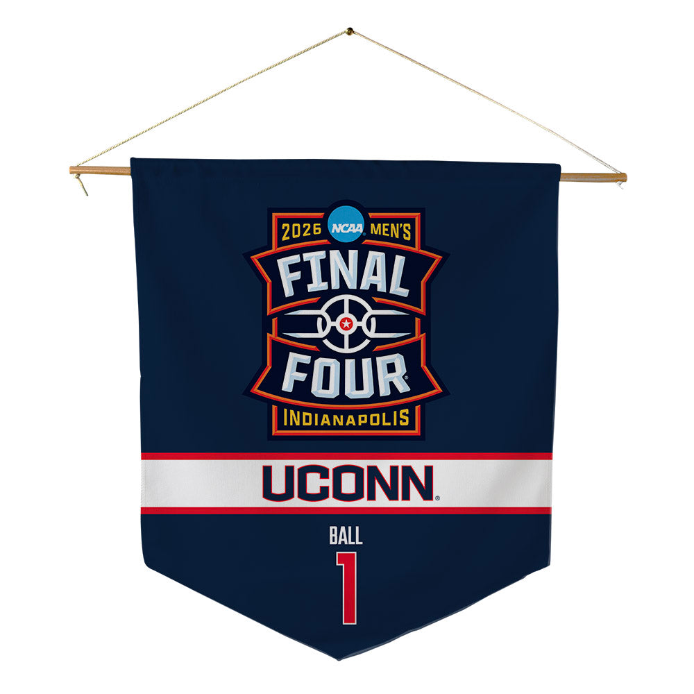 UConn - NCAA Men's Basketball : Solo Ball - Final Four NCAA® March Madness® 2026 Pennant - 18" x 21"-0