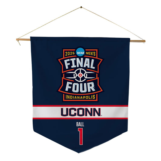 UConn - NCAA Men's Basketball : Solo Ball - Final Four NCAA® March Madness® 2026 Pennant - 18" x 21"-0