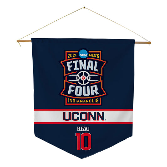 UConn - NCAA Men's Basketball : Rrezon Elezaj - Final Four NCAA® March Madness® 2026 Pennant - 18" x 21"-0