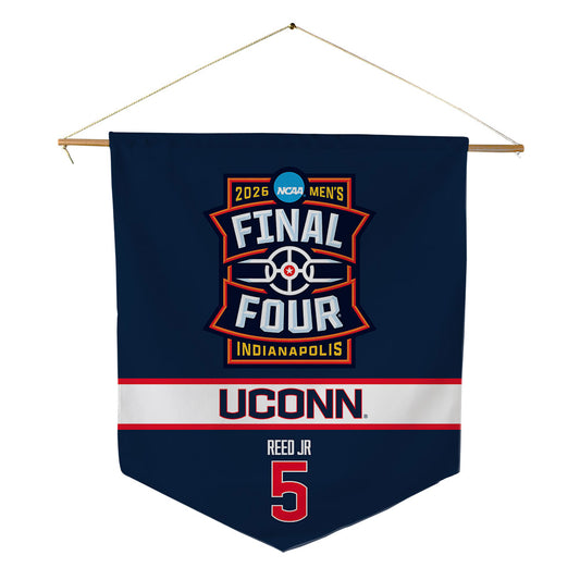 UConn - NCAA Men's Basketball : Tarris Reed Jr - Final Four NCAA® March Madness® 2026 Pennant - 18" x 21"-0