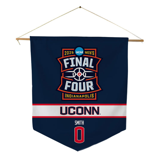 UConn - NCAA Men's Basketball : Malachi Smith - Final Four NCAA® March Madness® 2026 Pennant - 18" x 21"-0