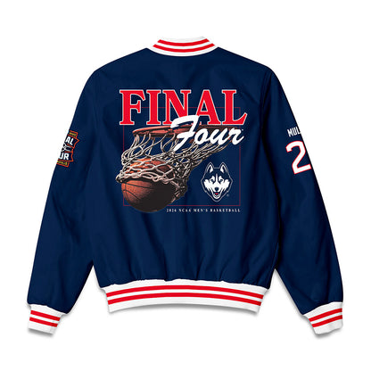 UConn - NCAA Men's Basketball : Braylon Mullins - Final Four NCAA® March Madness® 2026 Bomber Jacket-1
