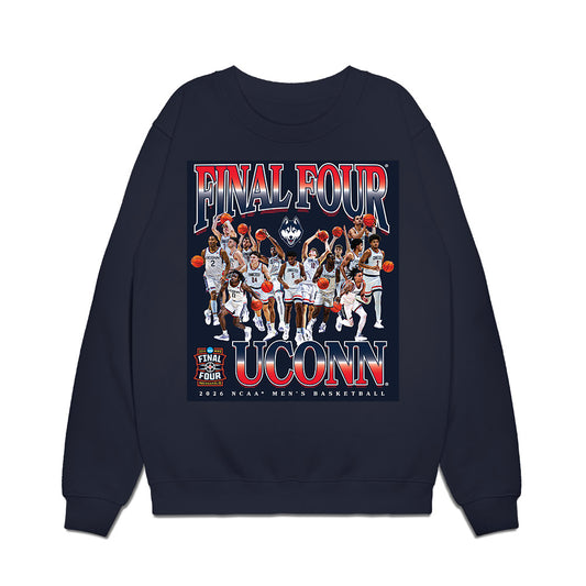 UConn - NCAA Men's Basketball : - Final Four NCAA® March Madness® 2026 Premium Crewneck Sweatshirt-0