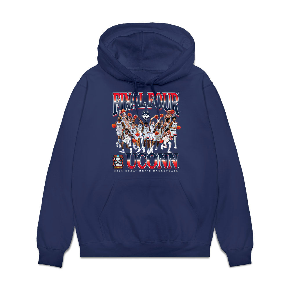 UConn - NCAA Men's Basketball : - Final Four NCAA® March Madness® 2026 Fleece Hooded Sweatshirt-0