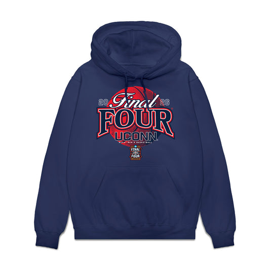 UConn - NCAA Men's Basketball : - Final Four NCAA® March Madness® 2026 Fleece Hooded Sweatshirt-0