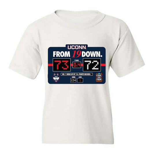 UConn - NCAA Men's Basketball : - From 19 Down Youth T-Shirt-0