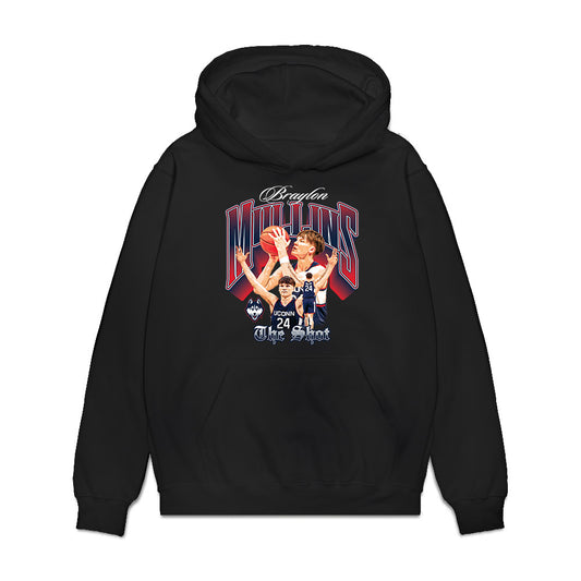 UConn - NCAA Men's Basketball : Braylon Mullins - Premium Hooded Sweatshirt-0
